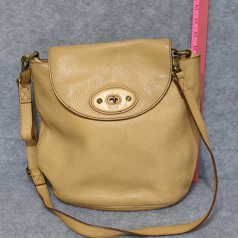 UGG Leather Hobo Bag with long strap